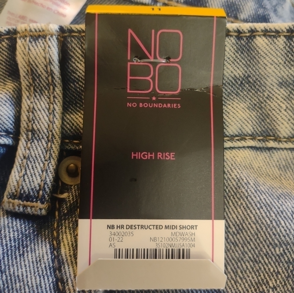 NWT NOBO No Boundaries junior size 11 distress shorts - Picture 8 of 8